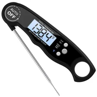 

Waterproof Instant to Read Digital Backlit Display Pin Cooking Meat Folding BBQ Thermometer