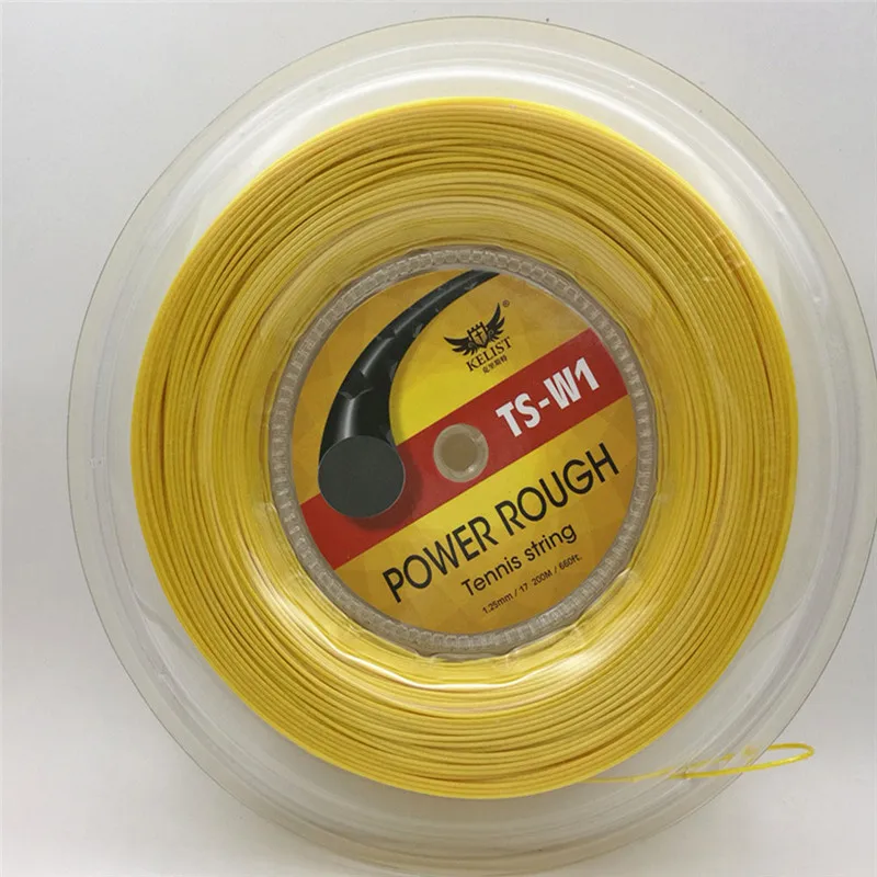 

Cheap Good Quality Yellow Polyester Alu Power Rough 1.25MM 200M Tennis String Reel