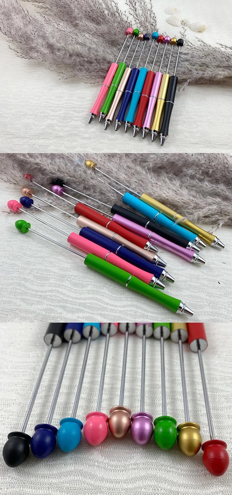 50pcs Beaded Pen DIY Creative Ballpoint Pens Office Birthday Gifts  Ballpoint Pens Gel Pens Kid Gift