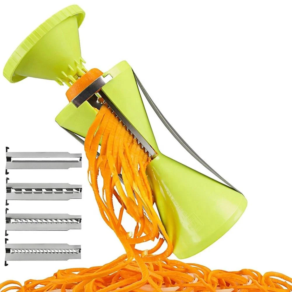 

as seen on TV kitchen gadgets new kitchen accessories vegetable slicer food chopper peeler multi-functional vegetable spiralizer, Green