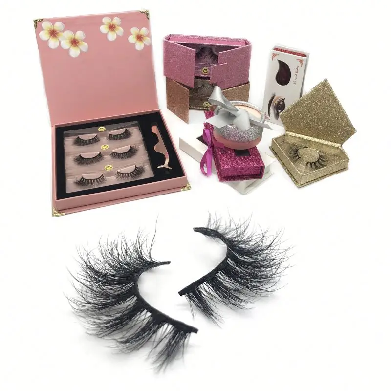 

Private Label 100% Real 3d Luxury Mink Fur False Eyelashes, Natural black