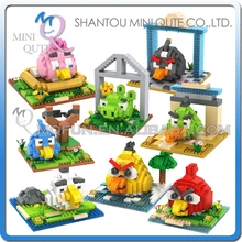 Mini Qute WTOYW LOZ 3D 8 styles Kawaii cartoon game bird animal diamond plastic building blocks