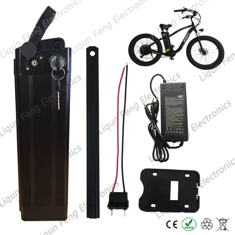 Best Free Duty Free Shipping 1200W 48V 21AH li-ion battery 48V Electric Bike Battery Use for sanyo cell 30A BMS Bottom Discharge Port 13