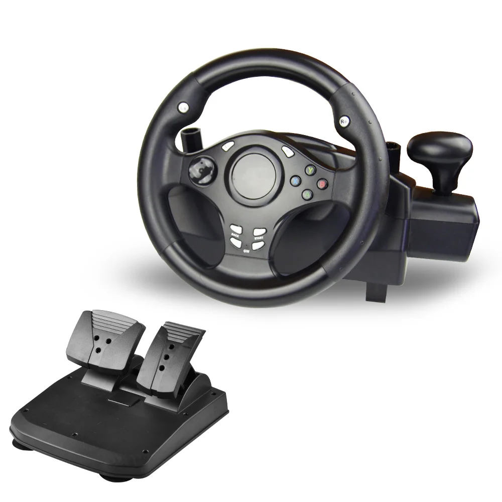 

Hi Cstar Android racing video game smart pc steering wheel for PS4 PS3 Xboxone Xbox360 Switch, Black,siliver, red