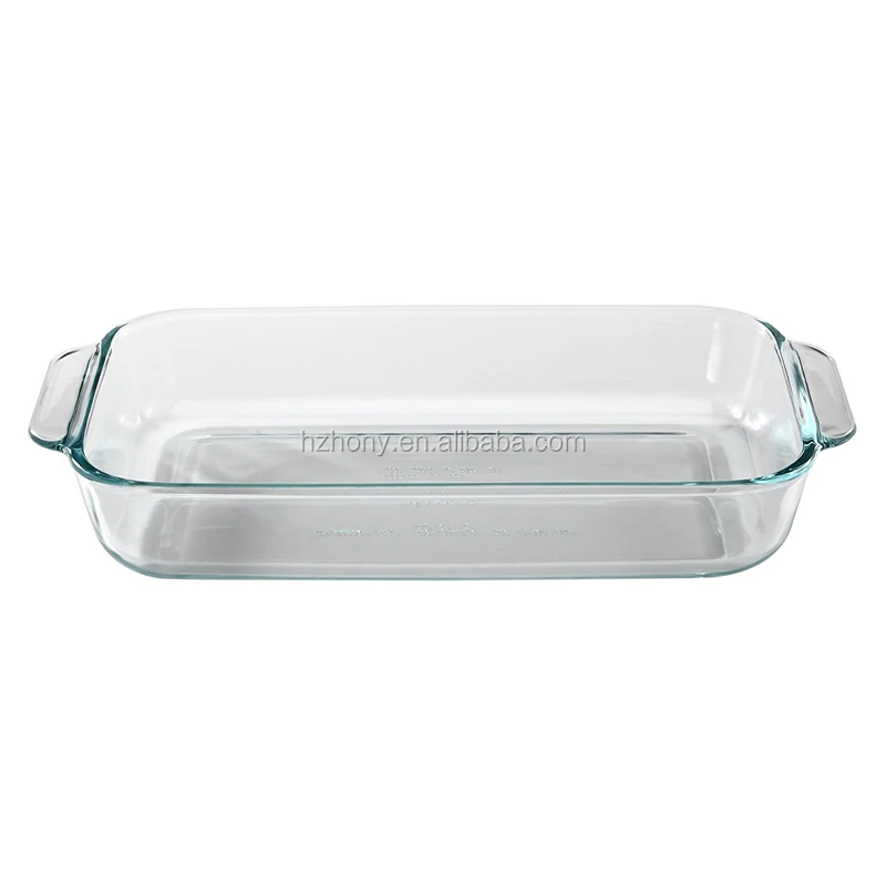 Basics 3 Quart Glass Oblong Baking Dish, Clear 8.9 Inch X 13.2 Inch - 3 Qt