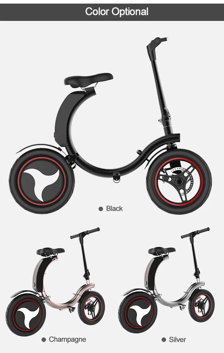 MANKE New stylish Crownwheel 14inch foldable e bike portable adjustable bike electrical, electric scooter 450W