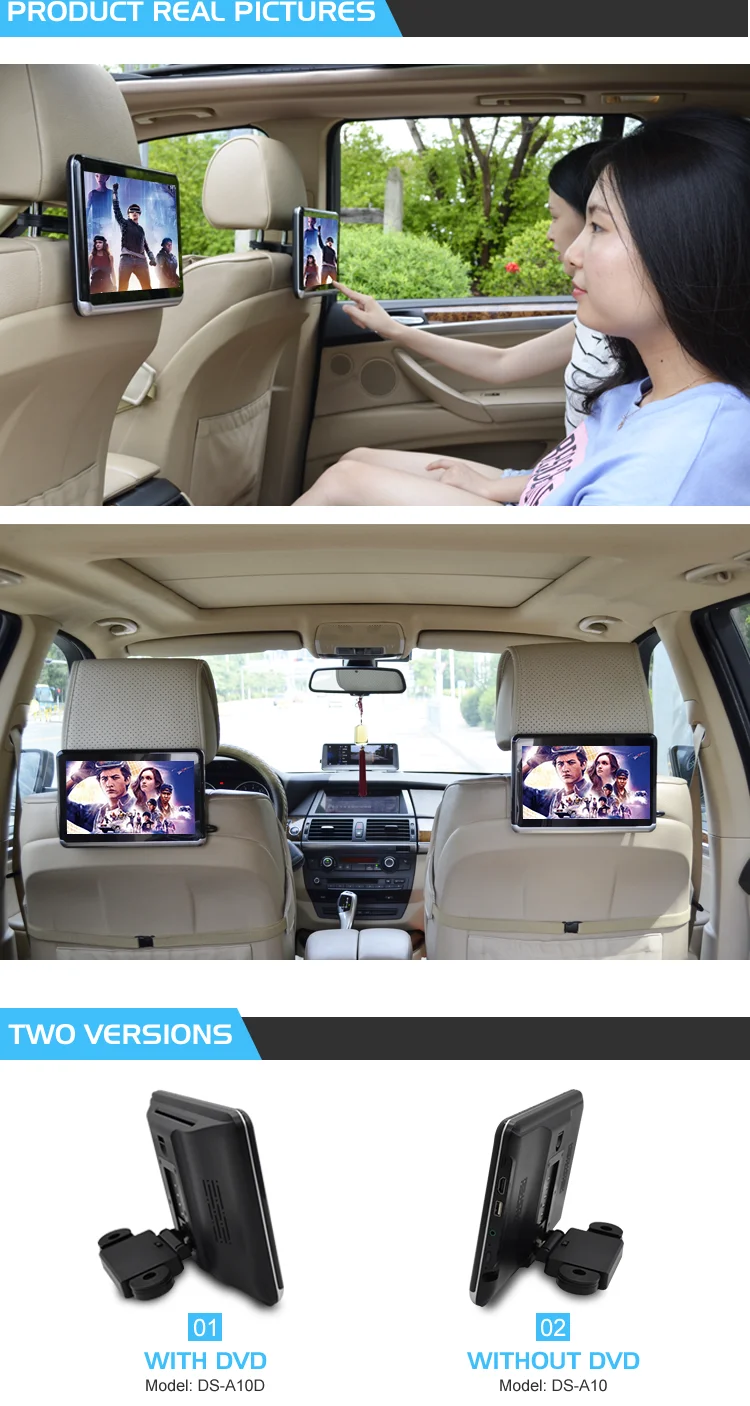 Universal Car Potable Headrest Monitor For Car Screen Advertising Buy Camry Universal Headrest