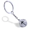 Creative New Idea Metal Dice Shape Keyring, 3D Alloy Dice Shaped Keychain