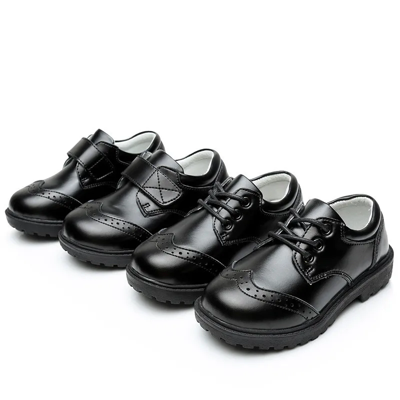 

Children's school shoes real cowhide two-layer leather black boy primary and middle school students performance etiquette shoes