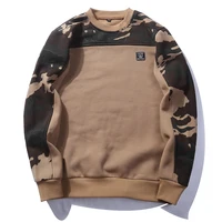 

wholesale oem custom camo blank with pocket raglan crewneck camo hoodie sweatshirt