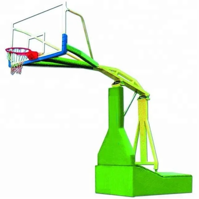 

portable electric/manual hydraulic movable basketball stand /basketball hoop stand with fixed basketball backboard, Custom color