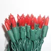 Amazon latest style high quality Christmas tree decorations Commercial grade light string 3mm Mini Red LED 50 bulbs for 120V