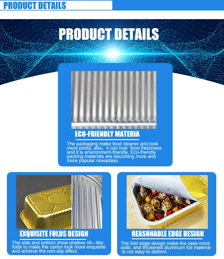 Customized Aluminum Foil Box For Food Packaging Buy Aluminum Foil