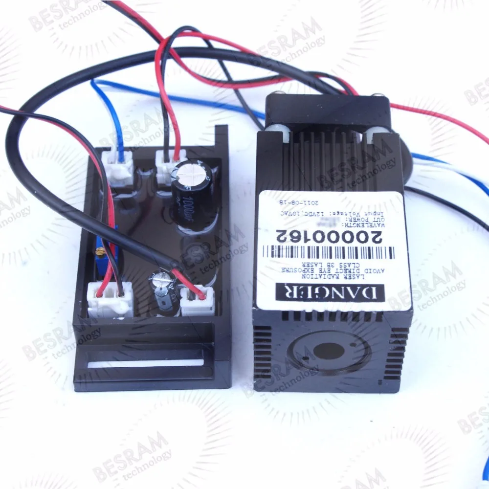 
3450 450nm Laser Diode Module 50mw 120mW 200mw 400mw 500mw 800mw 12VDC Focusable 400mW Blue Blu-Ray 445nmTTL LAB 