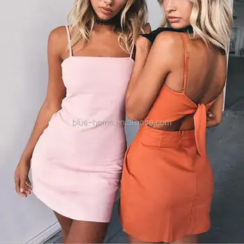 beach backless dress