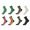Wholesale summer thin fashion rainbow striped glass fiber socks women