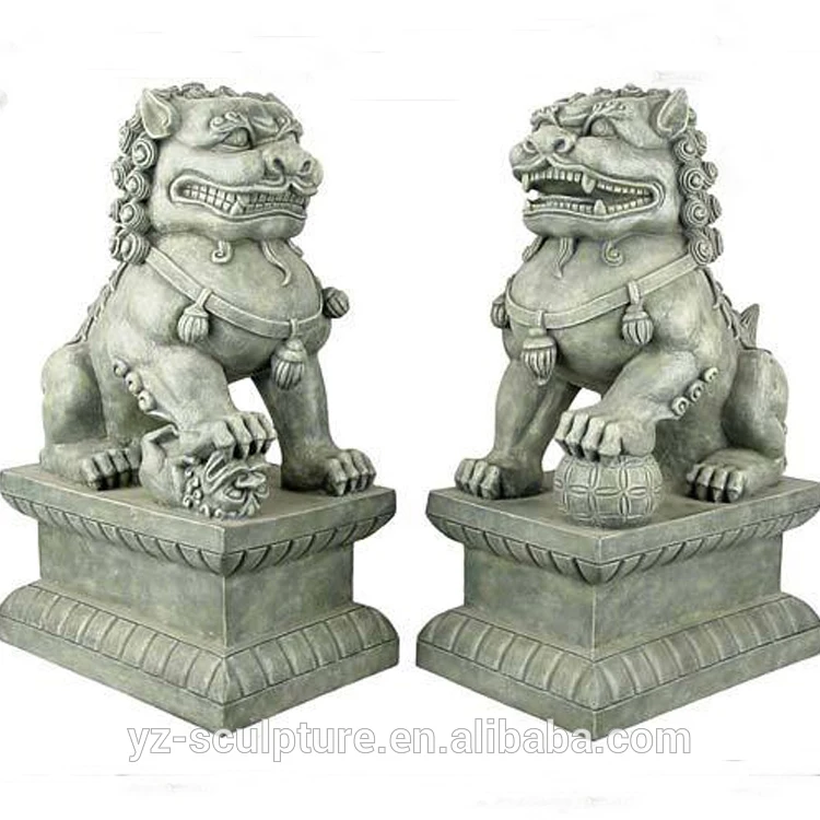 Garden Decoration Life Size Carved Antique Stone Fu Dog Statue Buy Fu