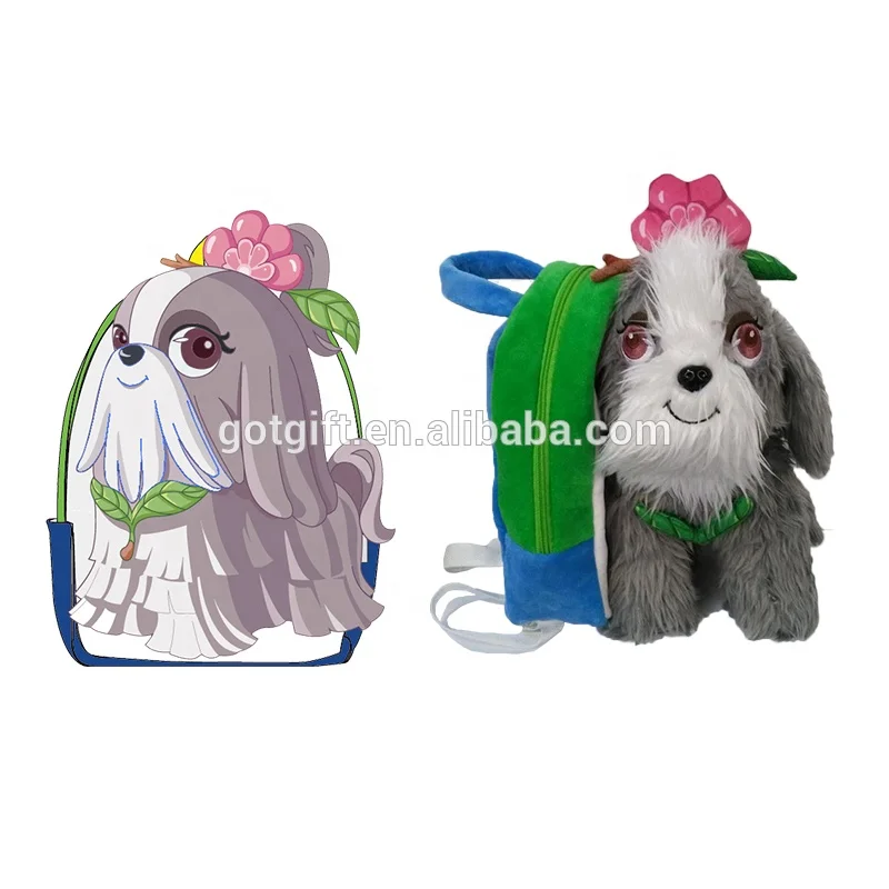 Oem Design Animal Plush Bag Custom Plush Dog Toy Bag Buy Plush Toy Bag,Custom Plush Dog Toy