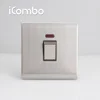 iCombo stainless steel 20A double-pole switch with light