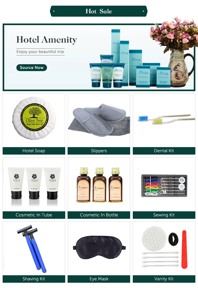 Hotel & Travelling use customized luxury hotel amenities industries in china