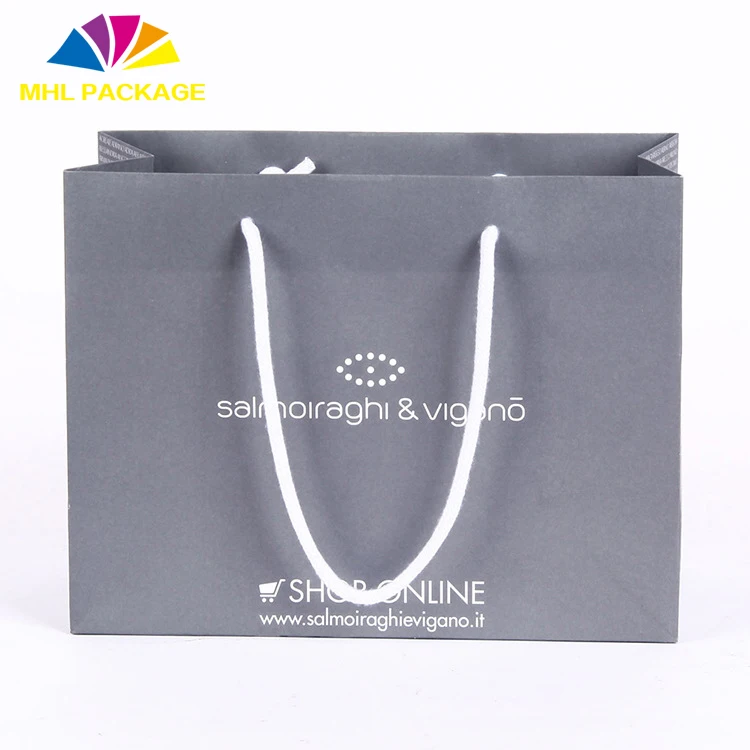 
custom luxury brand shoes black cardpaper shopping bag with logo 
