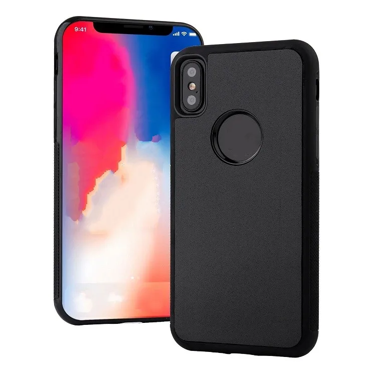 Magical Nano Sticky Anti Gravity Phone Case for iPhone Xs with Dust-proof Sticker