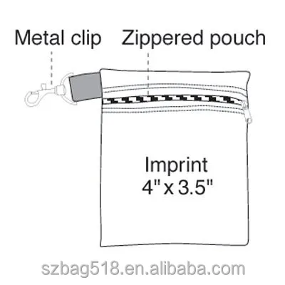 

2018 custom logo waterproof fabric golf tee holder pouch bag