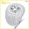 fashion shining diamond setting 925 sterling silver micro pave rings