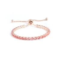 

New design Simplify crystal adjustable full drill single row fashion women bracelet