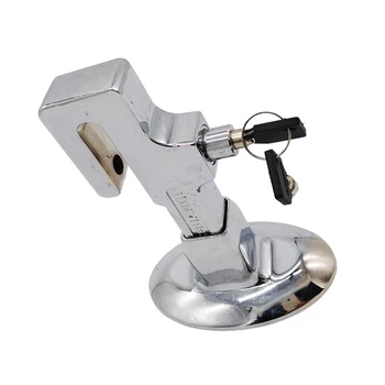 Universal Car Brake Pedal Lock - Stainless Steel Anti-Theft Clutch Lock With 3 Keys