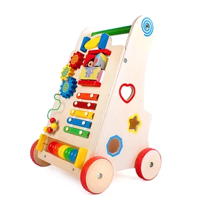 Image of activity wooden baby walker best baby wooden activity walker funny push wooden walker for baby