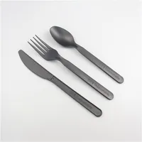 

PLA Biodegradable Compostable Cornstarch Cutlery Degradable Disposable Knife Fork Spoon Tableware FDA