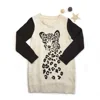 High quality leopard graphic child girl dress sweater