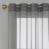 cheap transparent half dolly fabric curtain grommet sheer panel for window