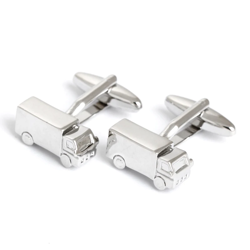 

New design 3D truck cufflinks mens cufflinks for shirts, Silver