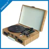 music vinyl records Retro wood turntable record player with /USB/MP3/build-in speaker