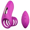 10 Speed Vibration silicone weighted triple cock ring vibrator for man