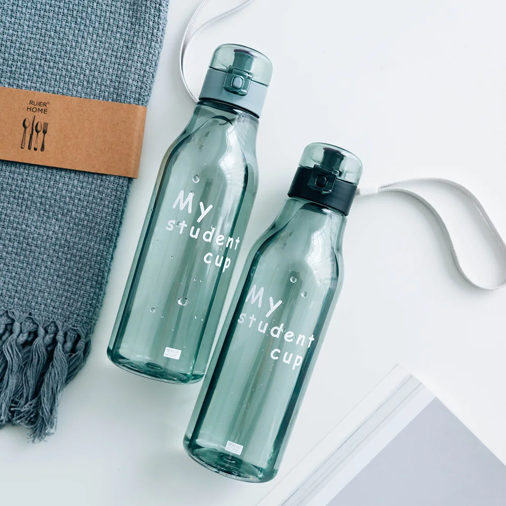 

Creative outdoor portable student clear plastic drinking bottle