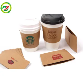 Custom Printed Corrugated Kraft Insulated Paper Coffee Cups Disposable Paper Coffee Cups Sleeve With Logo Buy コーヒーカップスリーブ クラフト紙コップ 紙コーヒーカップスリーブ Product On Alibaba Com