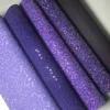 Purple faux leather & purple chunky glitter fabric for shoes and crafts