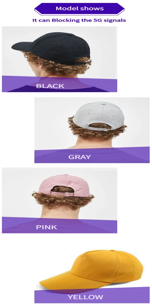 Taille personnalisée anti-rayonnement casquette de baseball