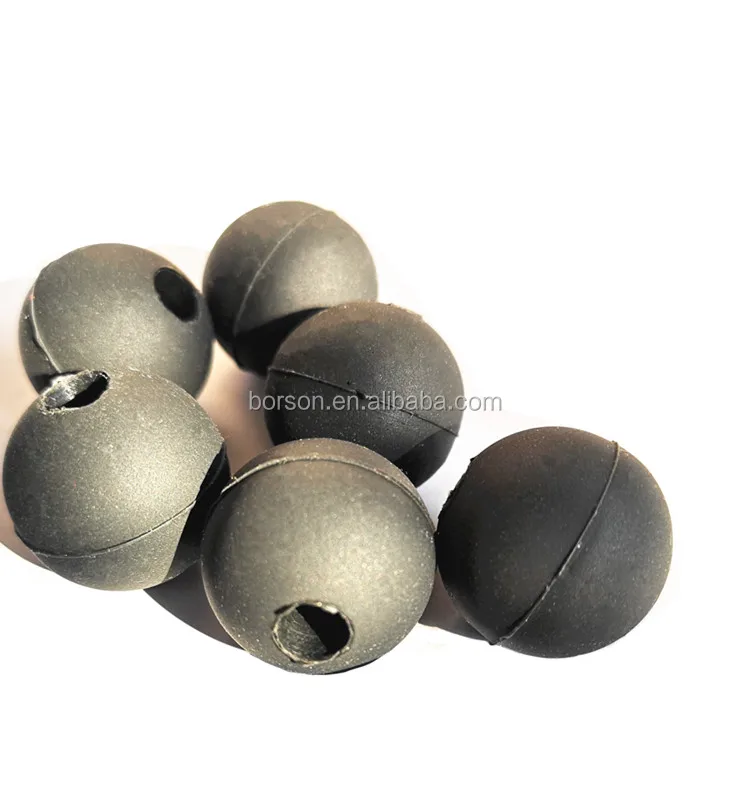 Factory Silicone Beater Drum Mallet Ball Custom Hard Natural Rubber Balls With Half Hole Nitrile