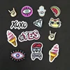 Cheap custom small stick on iron on embroidered patch set for Mobile phone accessories