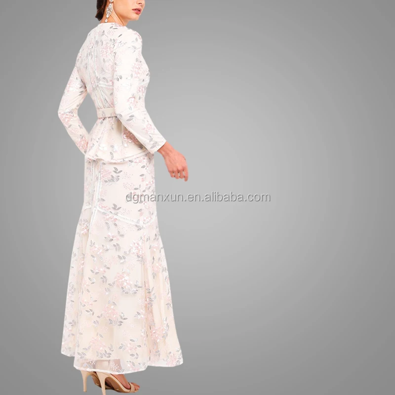 Fashion Lace Modern Design Baju Kurung 