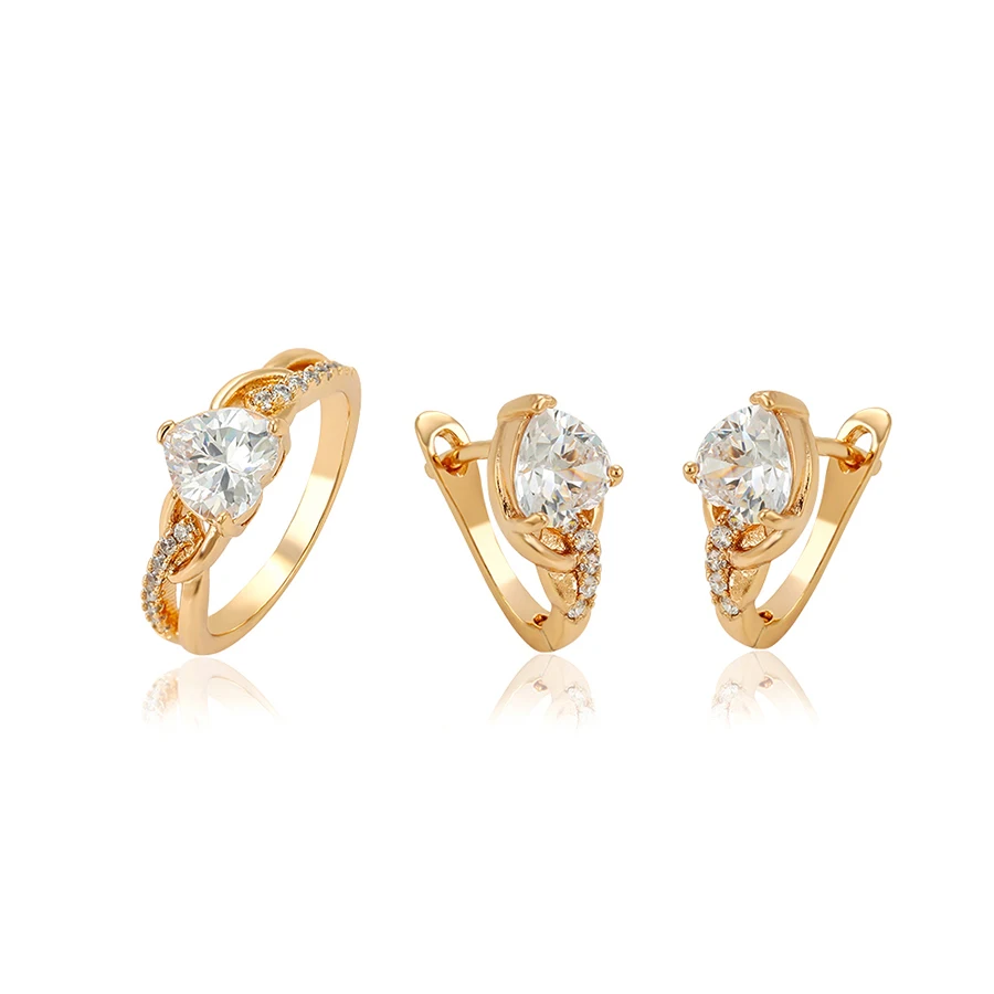

64626 xuping heart shape jewelry set with stone for women