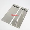 300*100*2mm Engraved Good Selling 304 201 stainless steel Hot Sale Square Push and Pull Plate Ss Toilet door handle