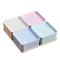 

WORTHBUY 4Pcs/Set Storage Container BPA Free Wheat Straw Nut Snack Storage Box With Cover Kitchen Airtight Food Container