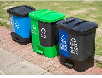 twin garbage bin