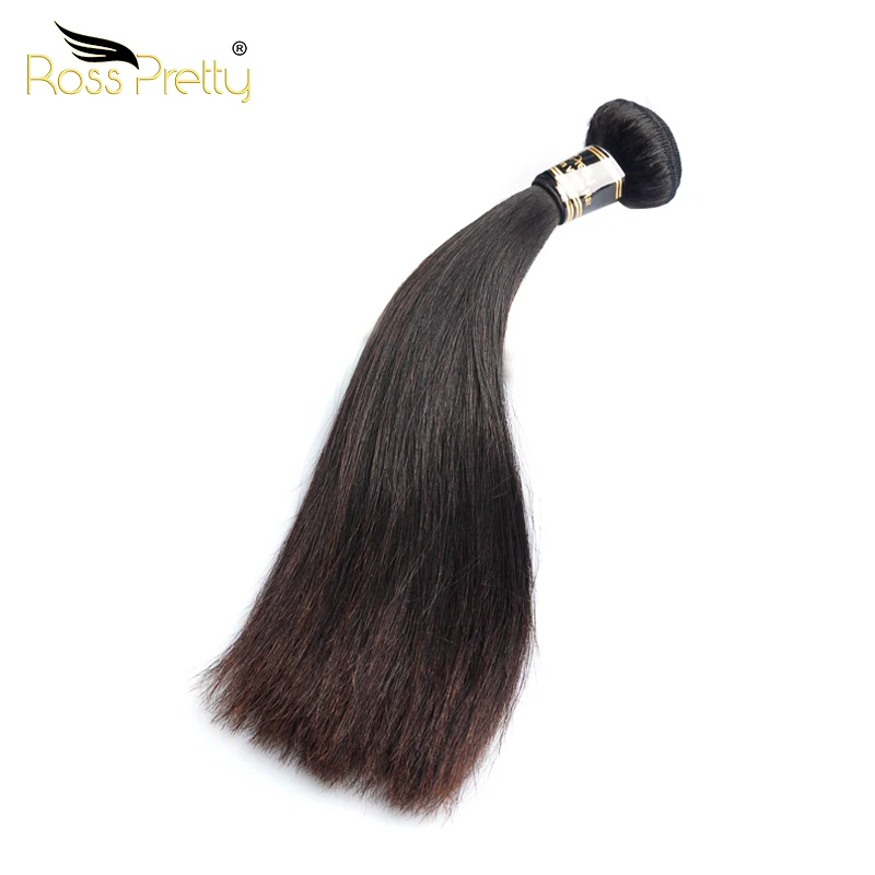 

Ross Pretty India Extension Hair Royal Hair Weave Double Draw Straight Hair Extensions Bundles, Natural black