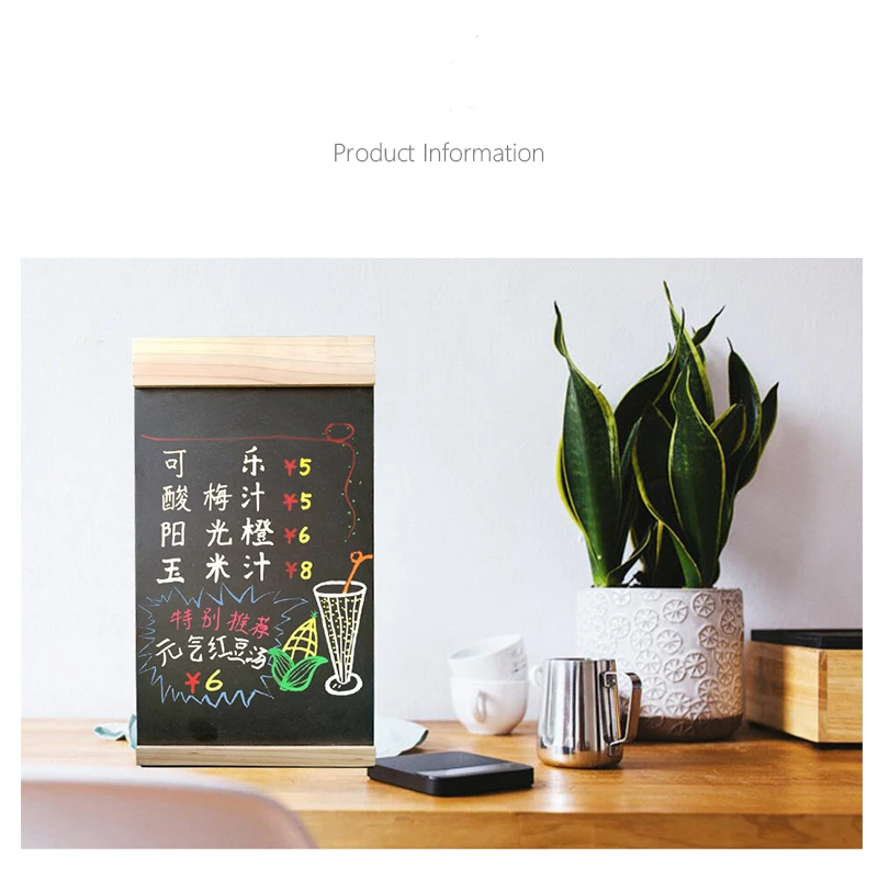 
Mini Desk Sign Black Chalk Board for Display 